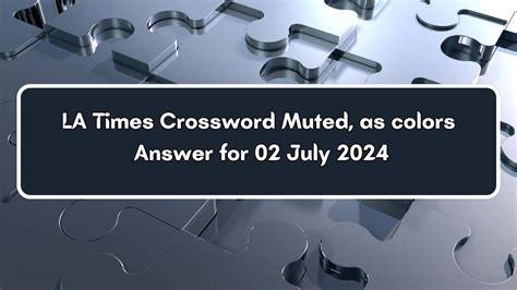 muted colors crossword